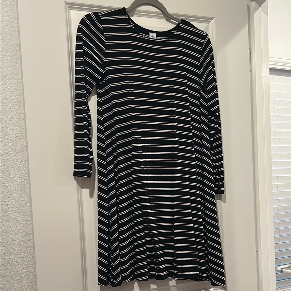 Black and White Striped Dress